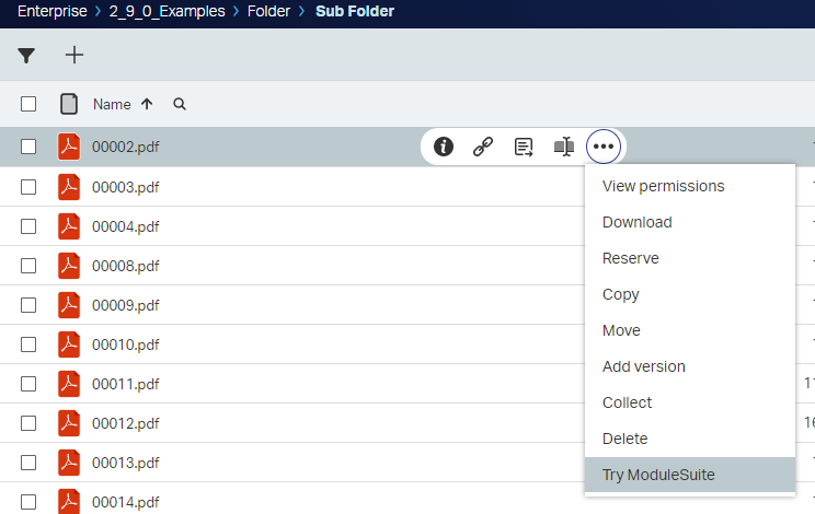 Custom Actions Example